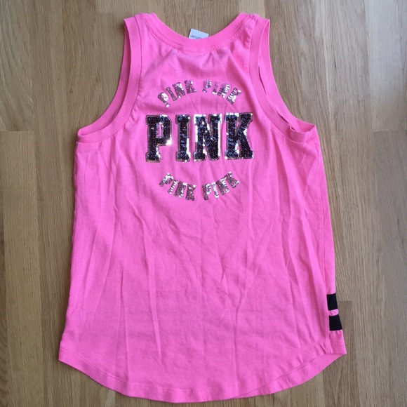 PINK Victoria's Secret Tops - VS PINK Sequin Tank Top Size Small